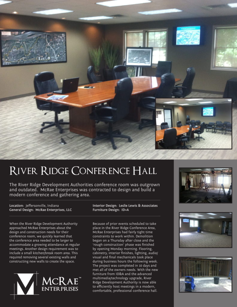 River Ridge Conference Hall Construction - Jeffersonville, Indiana - McRae Enterprises