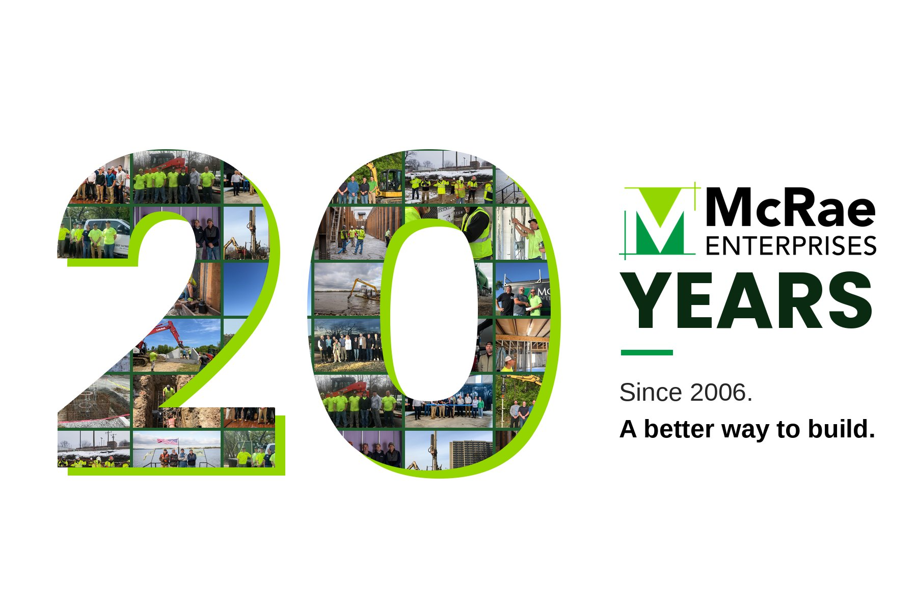 McRae Enterprises 20 years, since 2006, a better way to build