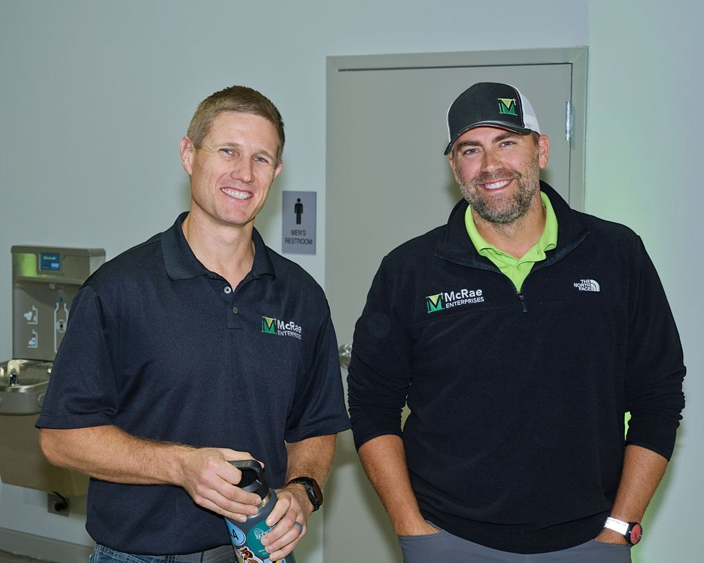Mike Rothrock and Rob Marconi at the McRae headquarters grand opening