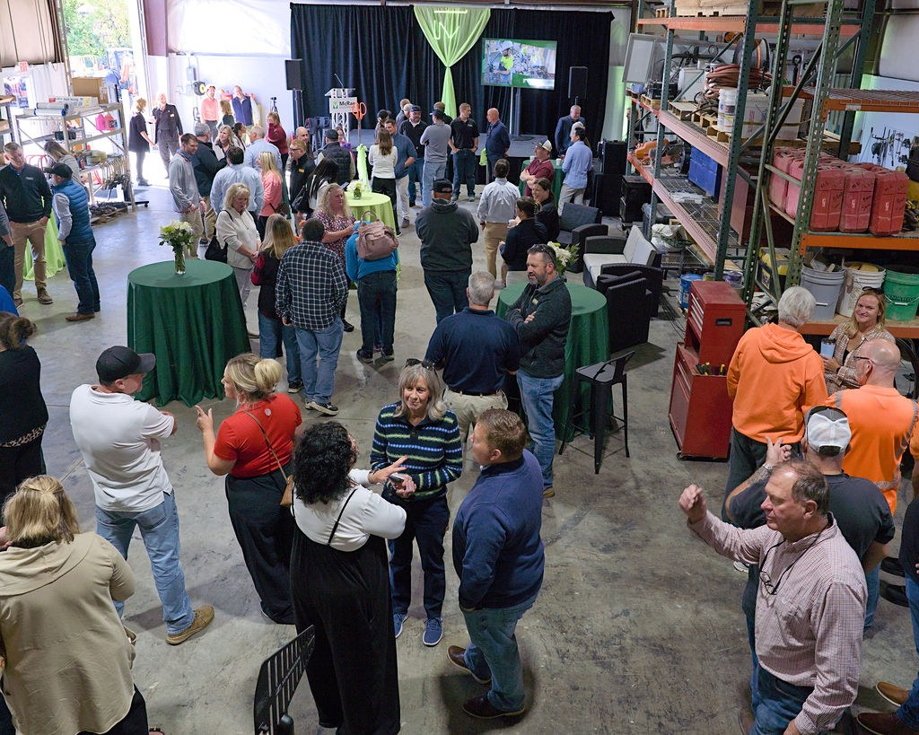 Guests filling the McRae shop on opening night, October 23, 2025