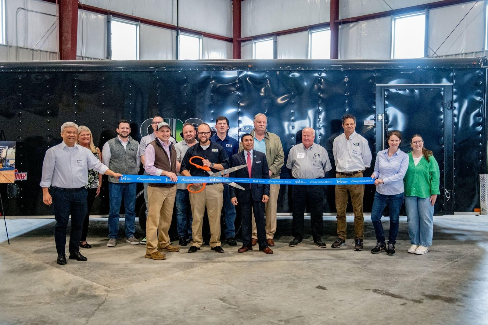 The CRS team, McRae and One Southern Indiana at the CRS Headquarters ribbon cutting in Jeffersonville